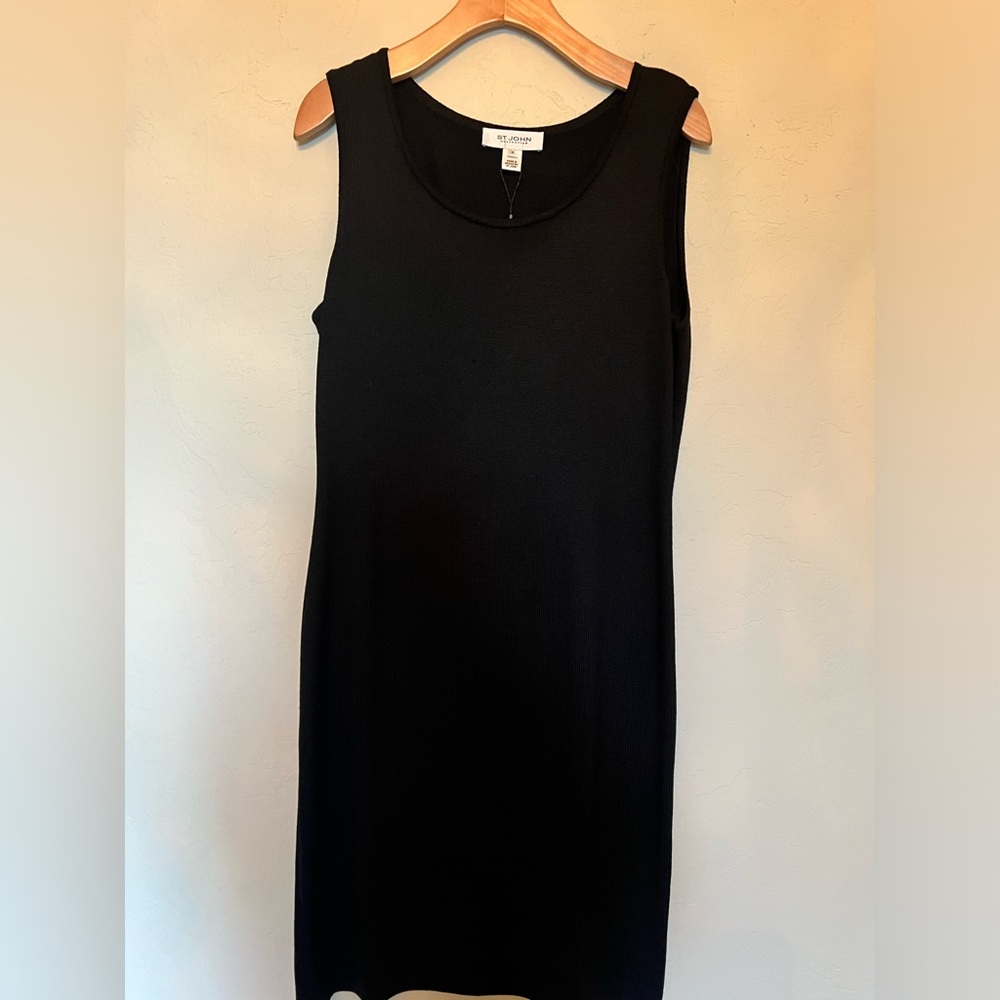 St. John Black Sleeveless Dress